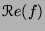 $ \mathcal{R}e(f)$