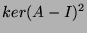 $ ker(A-I)^2$